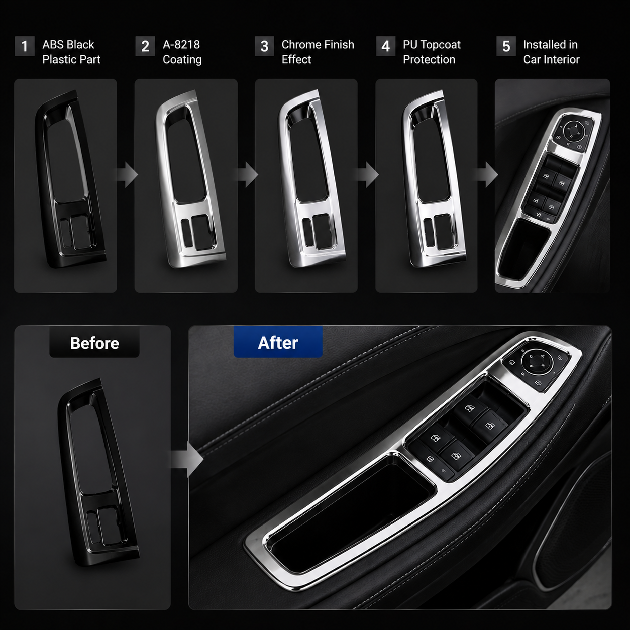 A-8218 Chrome Effect Silver Resin case